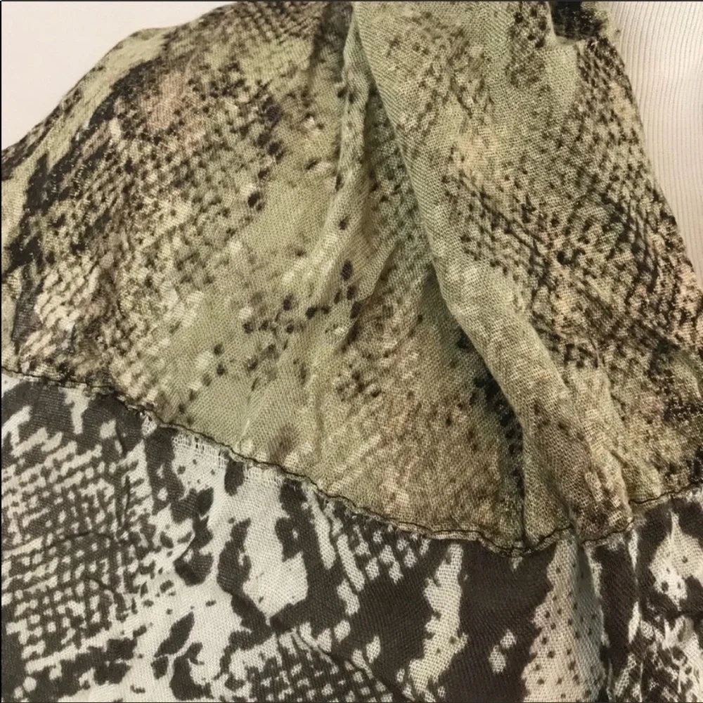 Express Shimmering Infinity Scarf in Animal Print